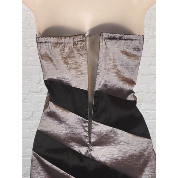 Hot Gal Strapless Mini Dress Womens MED Sweetheart Neck Bodycon Metallic Party - Picture 5 of 8
